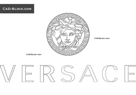 versace logo cad block